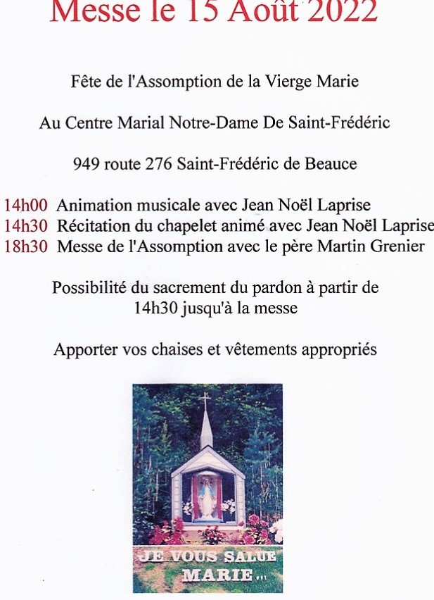 Feuillets paroissiaux Paroisse SainteFamilledeBeauce